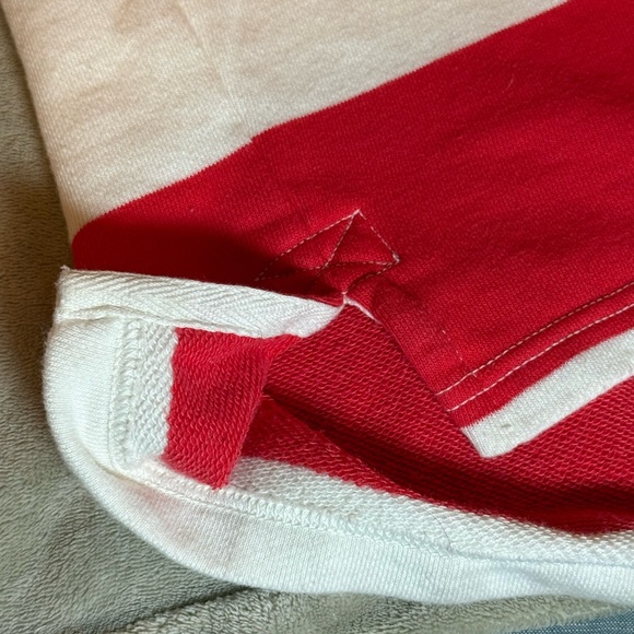 Aerie Oversized Prep Rally Rugby Shirt Red White Stripe Y2K Aesthetic Small - Picture 12 of 12
